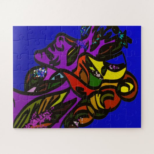 Abstract Collage Art Puzzle Legpuzzel (Horizontaal)