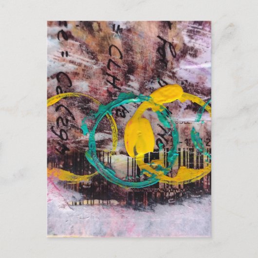 abstract collage circles  briefkaart (Voorkant)