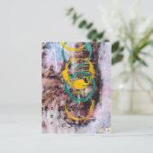 abstract collage met cirkels briefkaart (Staand voorkant)