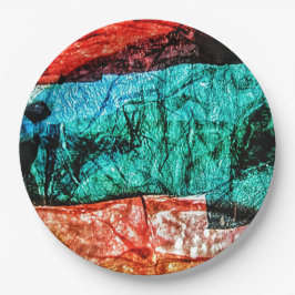 Abstract collage papier bord gerecycled plastic