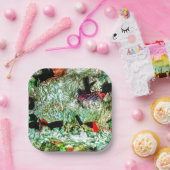 Abstract collage papier bord gerecycled plastic (Feest)