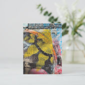 abstract collage yellow sun briefkaart (Staand voorkant)