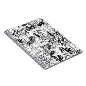 Abstract collage zwarte en witte graffiti notitieboek (Rechterzijde)