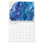 Abstract Collectie kalender vloeibare kunst schild (Mar 2026)