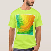 Abstract Color Energy Flow Design T-shirt (Voorkant)