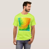 Abstract Color Energy Flow Design T-shirt (Voorkant volledig)