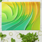 Abstract Color Energy Flow Design Theedoek (Gevouwen)