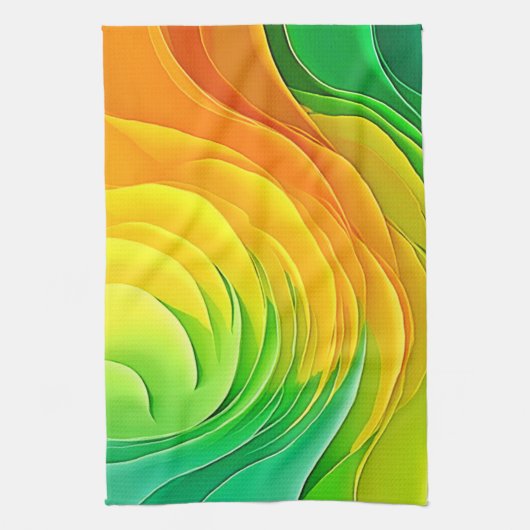Abstract Color Energy Flow Design Theedoek (Verticaal)