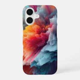 Abstract Color Explosion Modern iPhone 16 Hoesje