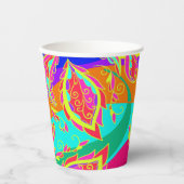 abstract,color,pattern, indian,mandala,pink; papieren bekers (Voorkant)