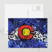Abstract Colorado Vlag Briefkaart (Voorkant / Achterkant)