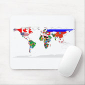 Abstract Colored World Map Muismat (Met muis)