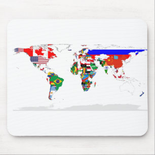 Abstract Colored World Map Muismat