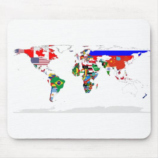 Abstract Colored World Map Muismat (Voorkant)