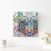 Abstract Colorful alcohol ink art  Vierkante Klok (Huis)