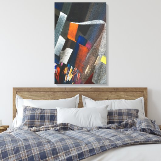 Abstract Colorful Cityscape Canvas Afdruk (Insitu (Slaapkamer))