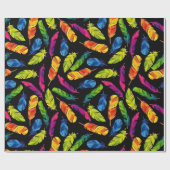 Abstract colorful feather explosion cadeaupapier (Vlak)