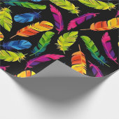 Abstract colorful feather explosion cadeaupapier (Hoek)