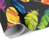 Abstract colorful feather explosion cadeaupapier (Rol Hoek)