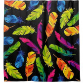 Abstract colorful feather explosion douchegordijn (Voorkant)