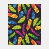 Abstract colorful feather explosion fleece deken (Voorkant)
