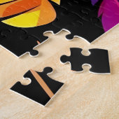 Abstract colorful feather explosion legpuzzel (Zijkant)