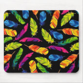 Abstract colorful feather explosion muismat (Voorkant)