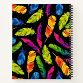 Abstract colorful feather explosion notitieboek (Achterkant)