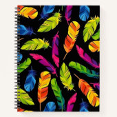 Abstract colorful feather explosion notitieboek (Voorkant)