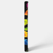 Abstract colorful feather explosion samsung galaxy hoesje (Linkerkant)