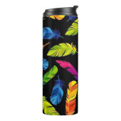 Abstract colorful feather explosion thermosbeker (Gedraaid links)