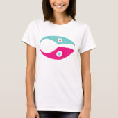 Abstract colorful fish symbol minimal design logo t-shirt (Voorkant)