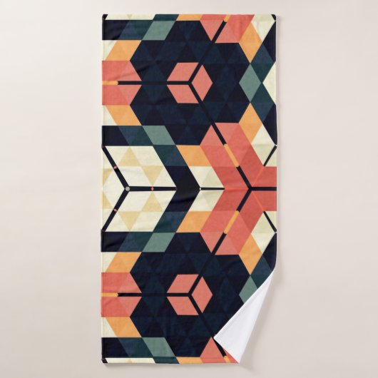 Abstract colorful hexagon square geometric seamles badhanddoek (Badhanddoek)
