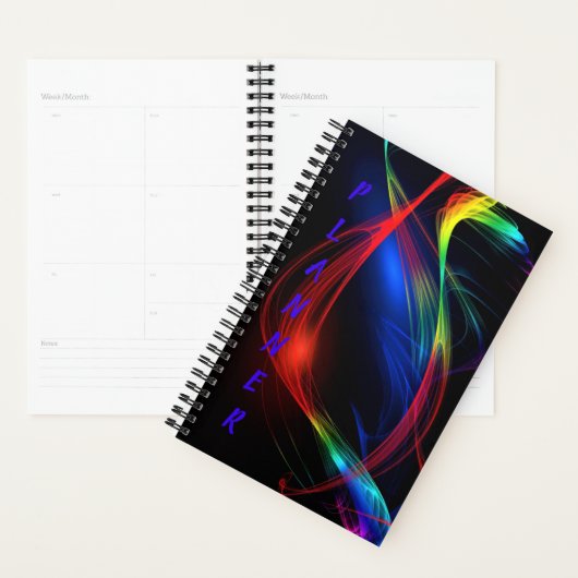 Abstract Colorful Lights Planer Planner (Display)