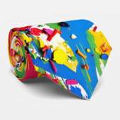 Abstract Colorful Modern Artistic Bright Stropdas (Opgerold)