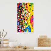 Abstract Colorful Modern Graffiti Street Art Poster (Keuken)
