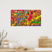 Abstract Colorful Modern Graffiti Street Art  Poster (Keuken)