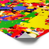 Abstract Colorful Modern Graffiti Street Art  Poster (Hoek)