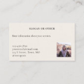 Abstract Colorful Painted Botanicals with Photo  Visitekaartje (Achterkant)