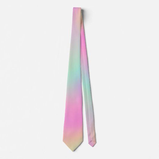 Abstract Colorful Pastel Rainbow Ombre Stropdas (Voorkant)