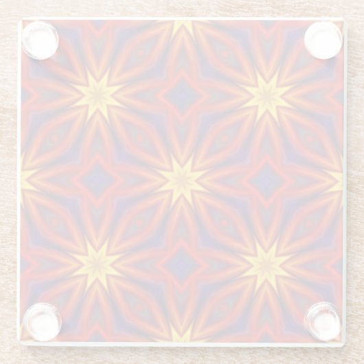 Abstract Colorful Pattern Glazen Onderzetter (Achterkant)