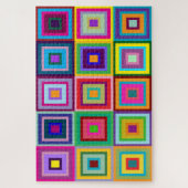 Abstract Colorful Quilt Pattern Puzzle Legpuzzel (Verticaal)