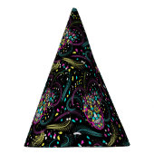 Abstract Colorful Spooky Skulls Halloween Feesthoedjes (Rechts)