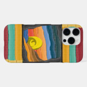 Abstract Colorful Sunset iPhone Hoesje (Achterkant horizontaal)