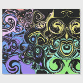 Abstract colorful swirls cadeaupapier (Vlak)