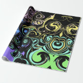 Abstract colorful swirls cadeaupapier (Uitgerold)