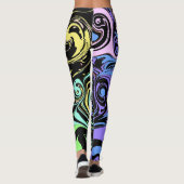Abstract colorful swirls  leggings (Achterkant)