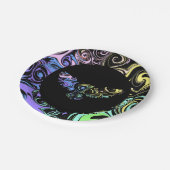 Abstract colorful swirls papieren bordje (Gekanteld)