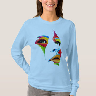 Abstract Colorful Woman Art Face” Tee T-shirt