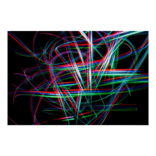 Abstract colourful light streaks perfect poster (Voorkant)